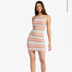 Retro Halter Mini Dress, Roxy, XL